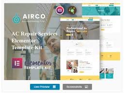 Airco AC Repair Services Elementor Template Kit