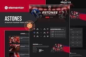 Astones – American Football Sports Elementor Template Kit